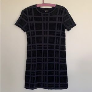 THEORY geometric soft “sweater” dress